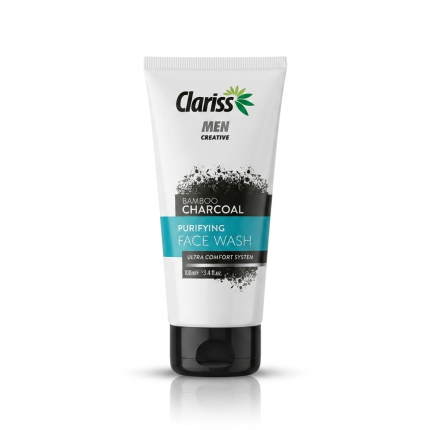 Clariss Men Bamboo Charcoal Purifying Face Wash