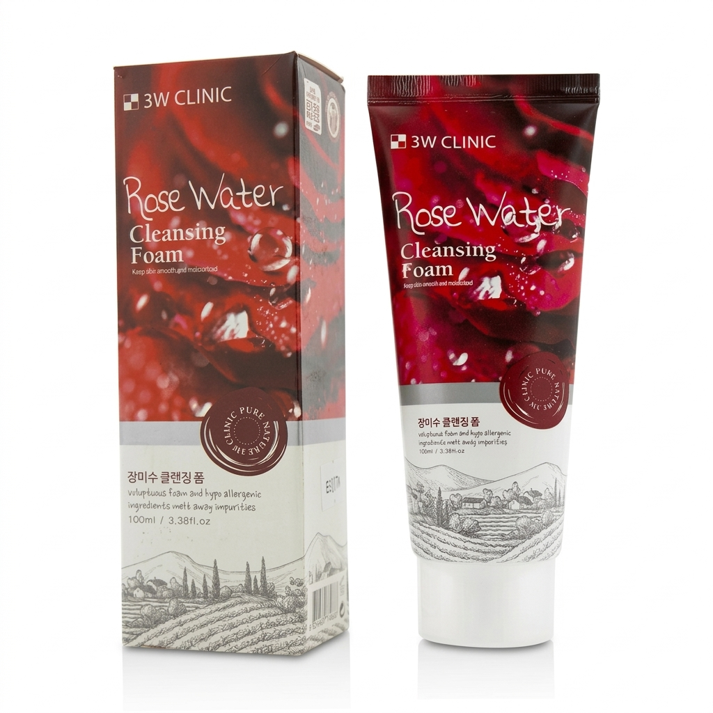 3W Clinic Rose Water Cleansing Foam 3W Clinic Rose Water Cleansing Foam
