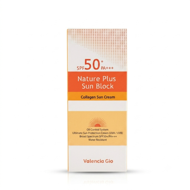 Valencia Gio Nature Plus Sun Block Collagen Water Resistant Sun Cream SPF 50+ PA+++ 70ml