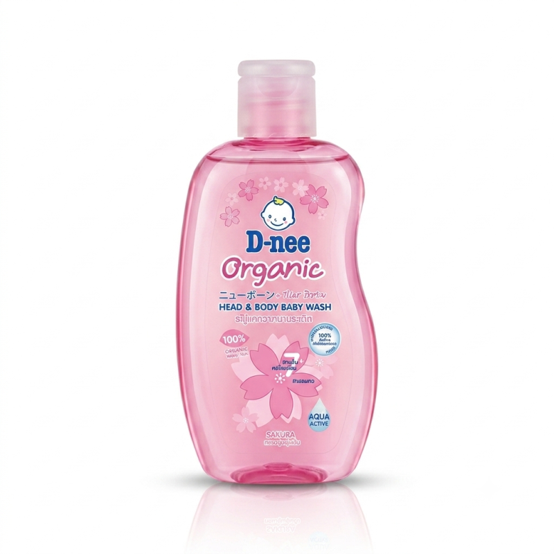 D-nee Organic Head & Body Baby Wash Sakura