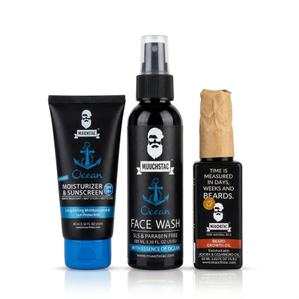 Muuchstac Men Face Wash | Oil Control & Refreshing Cleanser Muuchstac Men Face Wash is an advanced facial cleanser formulated to deeply cleanse the skin while removing excess oil, dirt, and impurities. Its effective active ingredients help keep the skin fresh, smooth, hydrated, and healthy throughout the day. Enriched with Chamomile Extract, Licorice Extract, Glycerine, and gentle cleansing agents, this face wash helps reduce acne, pimples, dryness, dullness, and irritation while maintaining the skin’s natural moisture balance. The refreshing formula deeply cleans clogged pores and controls excess sebum without over-drying the skin, making it suitable for both oily and dry skin types. Key Features Deep cleansing and oil control formula Helps reduce acne, pimples & dullness Removes excess oil and impurities Helps keep skin hydrated and refreshed Suitable for all skin types Gentle daily-use facial cleanser Key Benefits Keeps skin clean, fresh, and healthy-looking Helps unclog pores and remove buildup Supports smoother and brighter skin texture Reduces dryness and irritation Controls excess oil for a long-lasting fresh look Key Ingredients Chamomile Extract – Helps soothe and calm the skin Licorice Extract – Supports brighter and clearer skin Sodium Lauryl Sarcosinate – Gentle cleansing agent Glycerine – Helps maintain skin hydration How to Use Wash your hands and wet your face Take an appropriate amount of face wash onto your palm Apply to face and gently massage in circular motions Rinse thoroughly with lukewarm water Pat dry with a soft towel ✔ Suitable for daily morning and night use Why Choose This Product? Muuchstac Men Face Wash combines deep cleansing with skin-friendly hydration to help maintain clear, refreshed, and healthy skin every day. Its gentle yet effective formula makes it ideal for daily skincare routines, especially for those dealing with oily skin, clogged pores, and dullness.