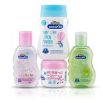 Kodomo Complete Baby Care Combo – Baby Oil + Baby Cream + Lotion Powder + Head to Toe Wash